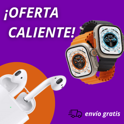 RELOJ ULTRA 8 + AURICULARES + ENVÍO GRATIS 🎁